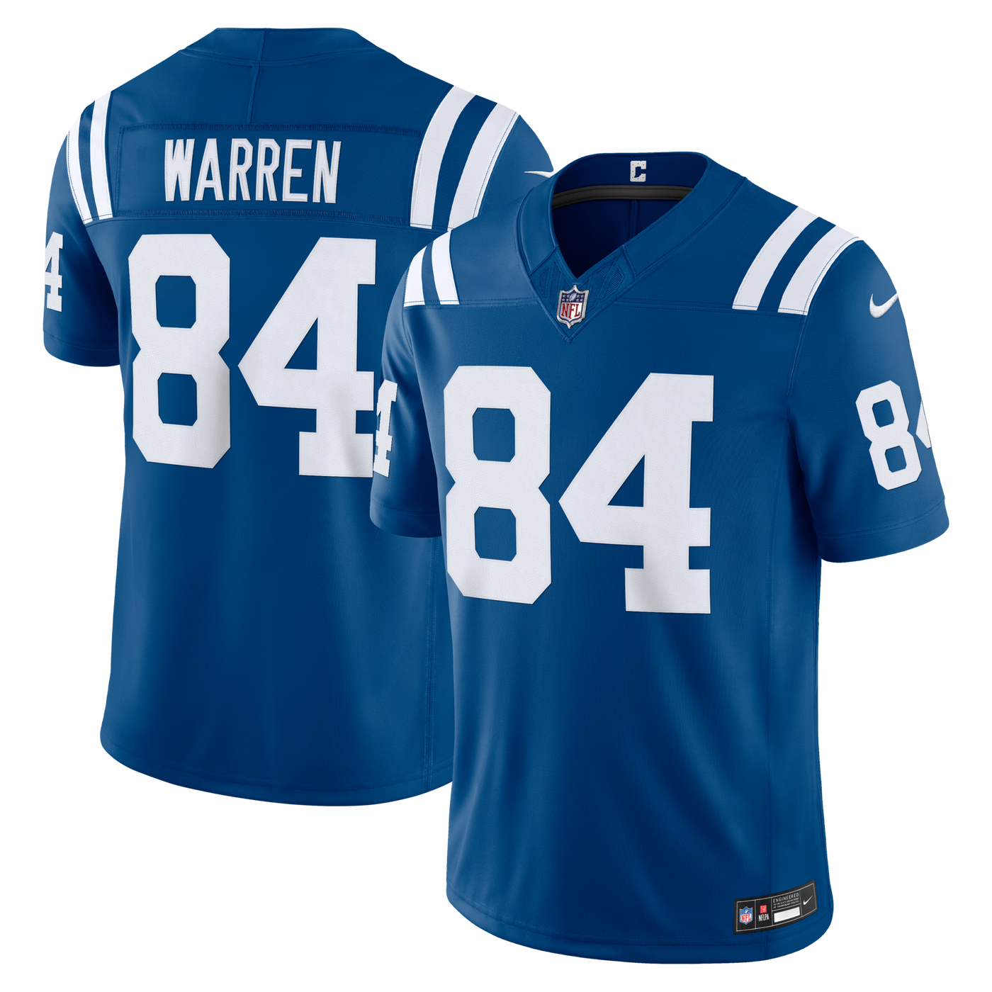 Indianapolis Colts Tyler Warren Nike Royal Team Vapor F.U.S.E. Stitched Limited Jersey