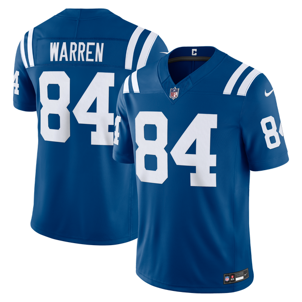 Indianapolis Colts Tyler Warren Nike Royal Team Vapor F.U.S.E. Stitched Limited Jersey
