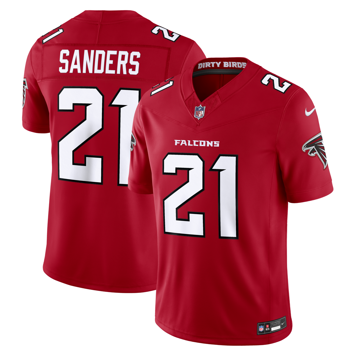 Atlanta Falcons Deion Sanders Red Team Vapor F.U.S.E. Stitched Retired Limited Jersey