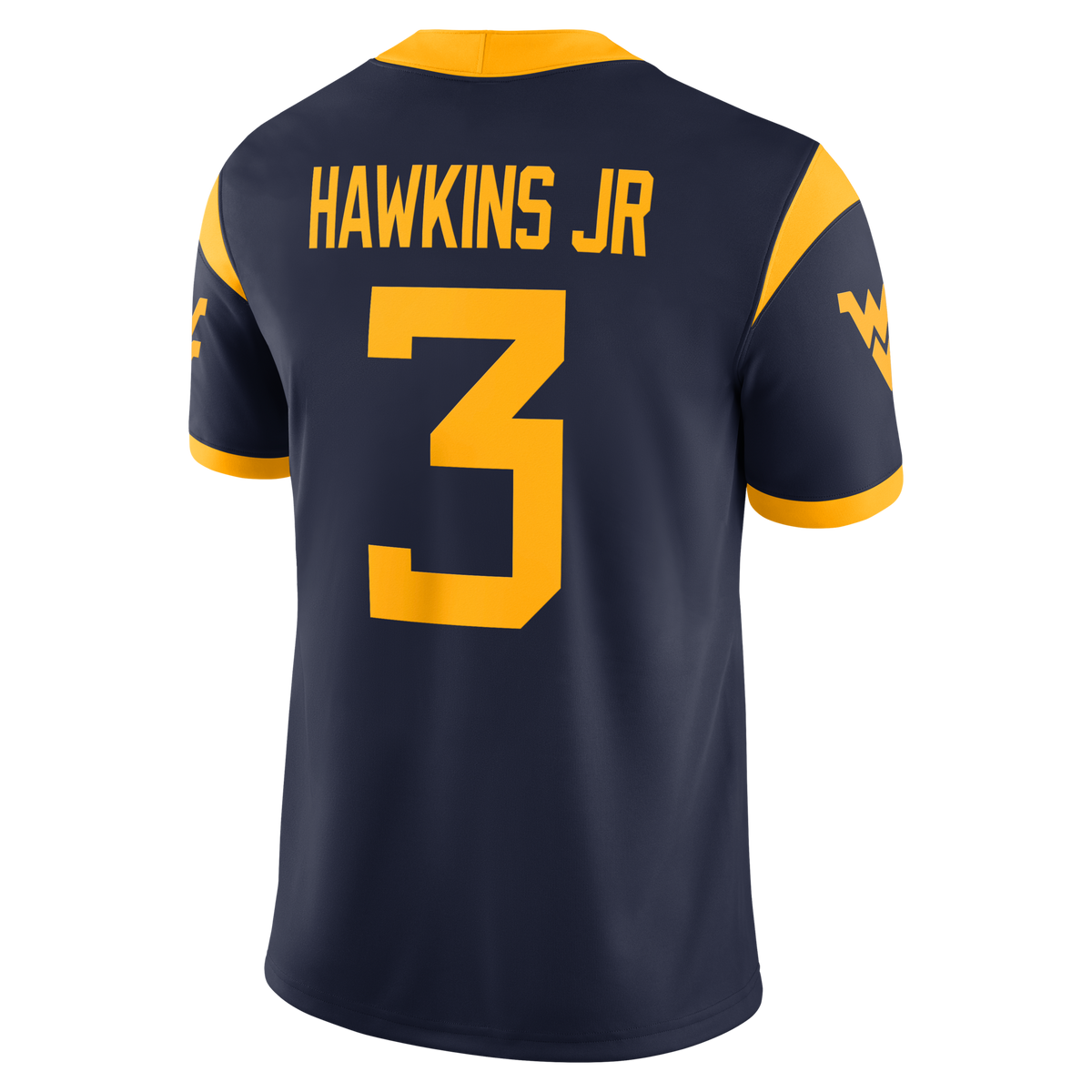 Michael Hawkins Jr. West Virginia Mountaineers Game Football Jersey - Navy