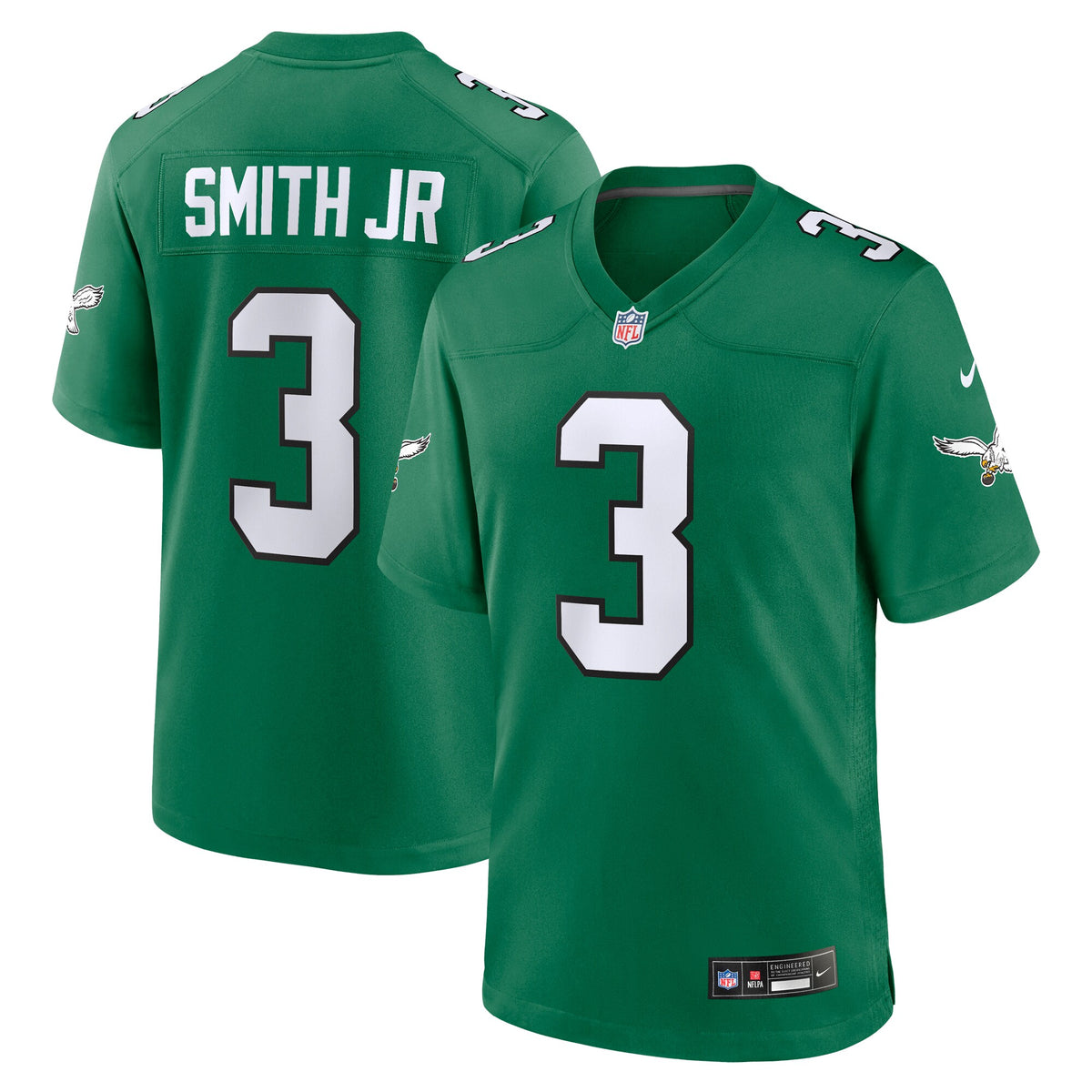 Philadelphia Eagles Nolan Smith Kelly Green Alternate Game Jersey