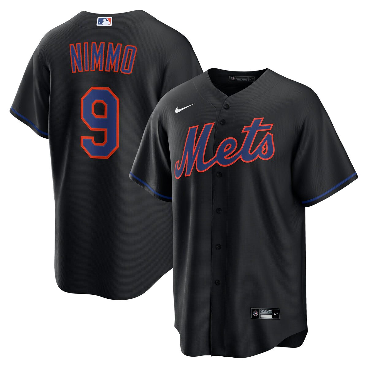New York Mets Brandon Nimmo Black Alternate Replica Jersey