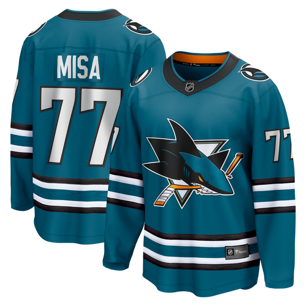 San Jose Sharks Michael Misa Fanatics Teal Breakaway Jersey
