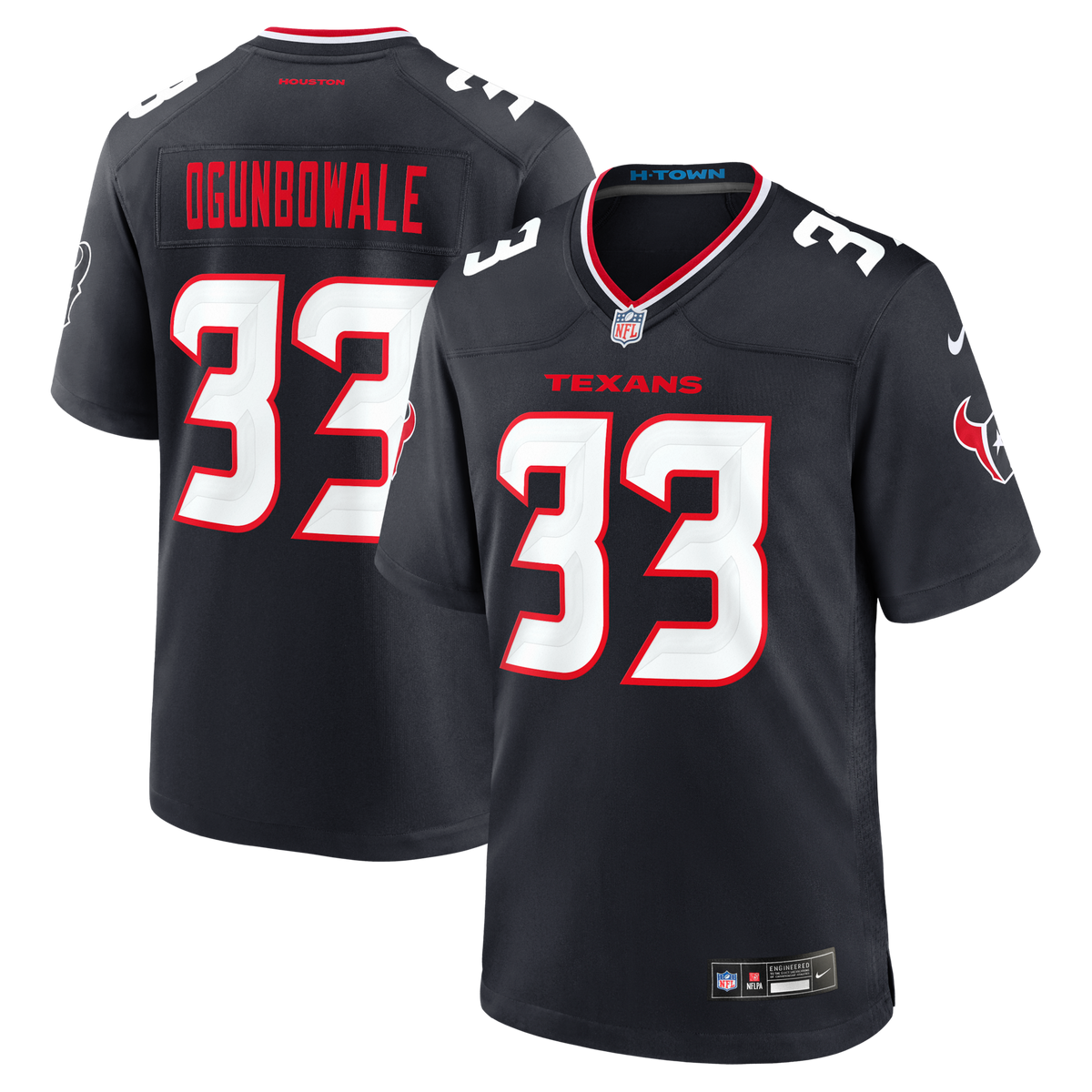 Houston Texans Dare Ogunbowale Navy Team Game Jersey