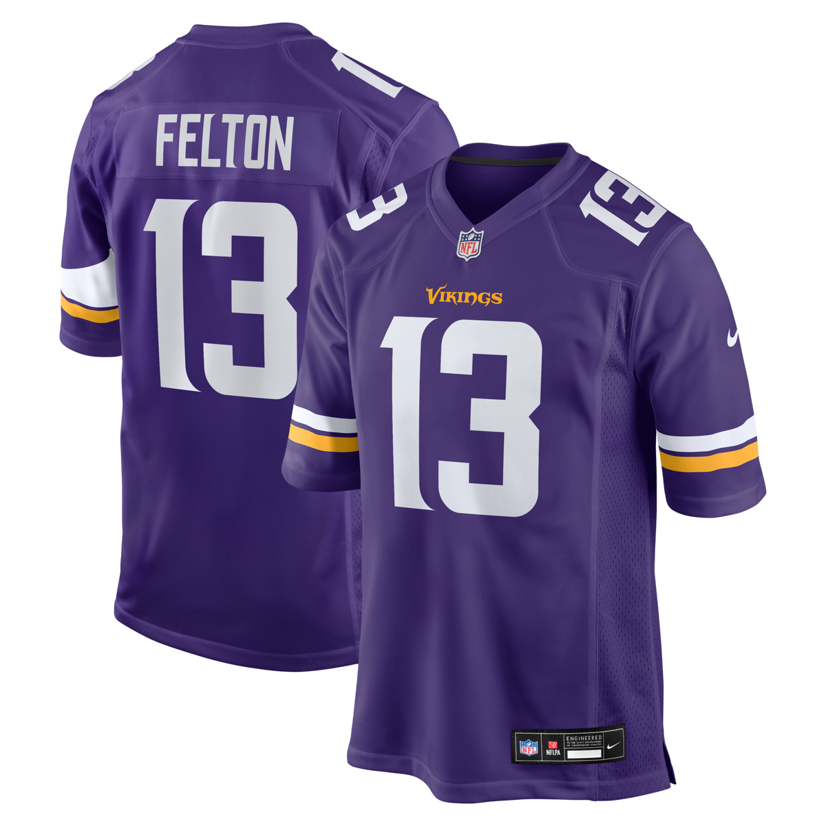 Minnesota Vikings Tai Felton Purple Team Game Jersey