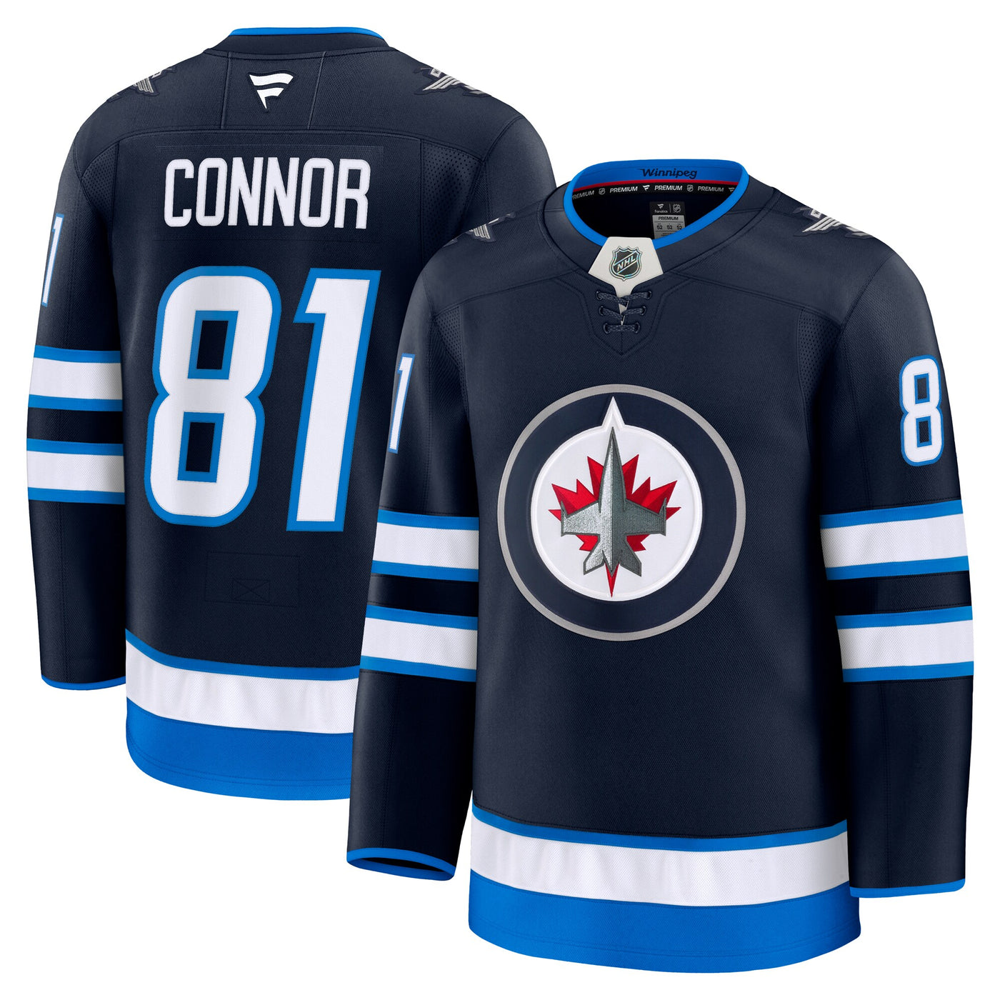 Winnipeg Jets Kyle Connor Fanatics Navy Home Premium Jersey
