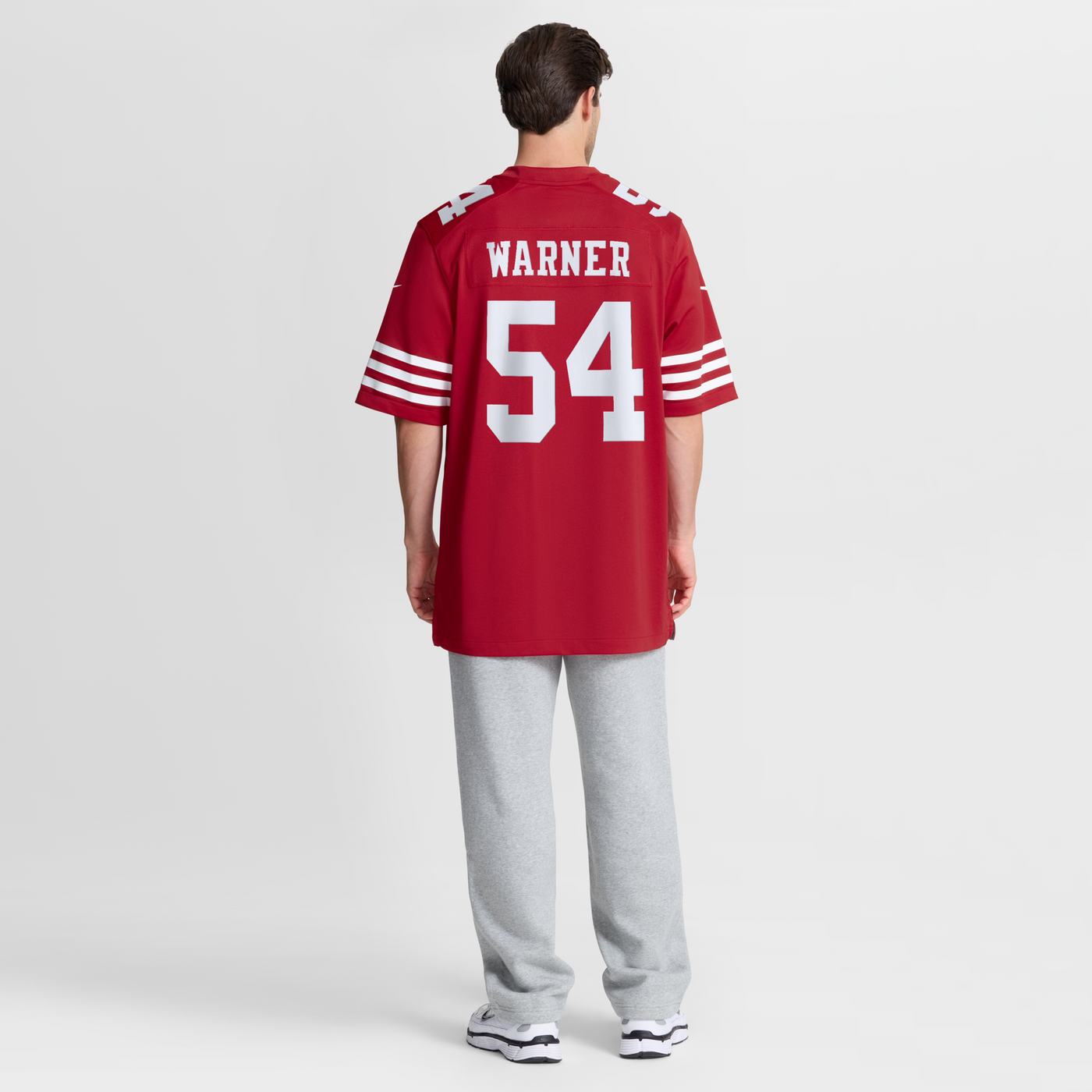 San Francisco 49ers Fred Warner Nike Scarlet 80th Anniversary Game Jersey