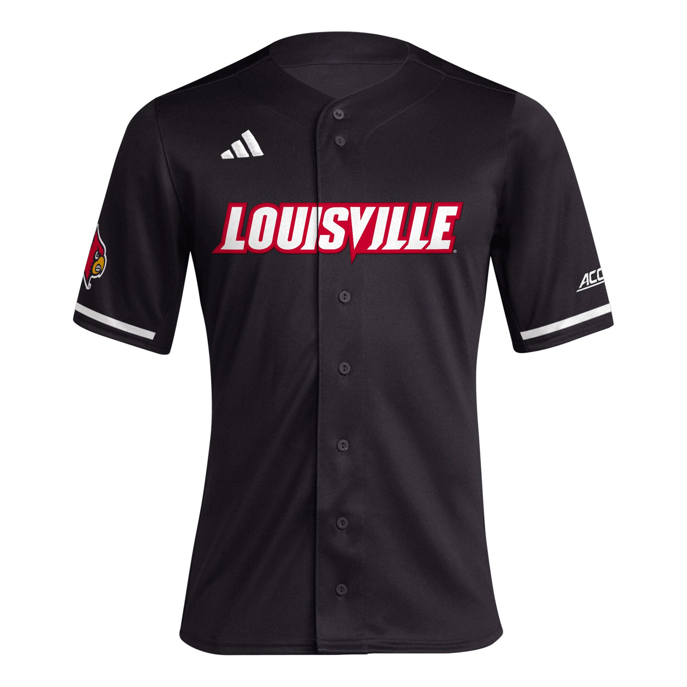 adidas Black Louisville Cardinals Replica Baseball Jersey