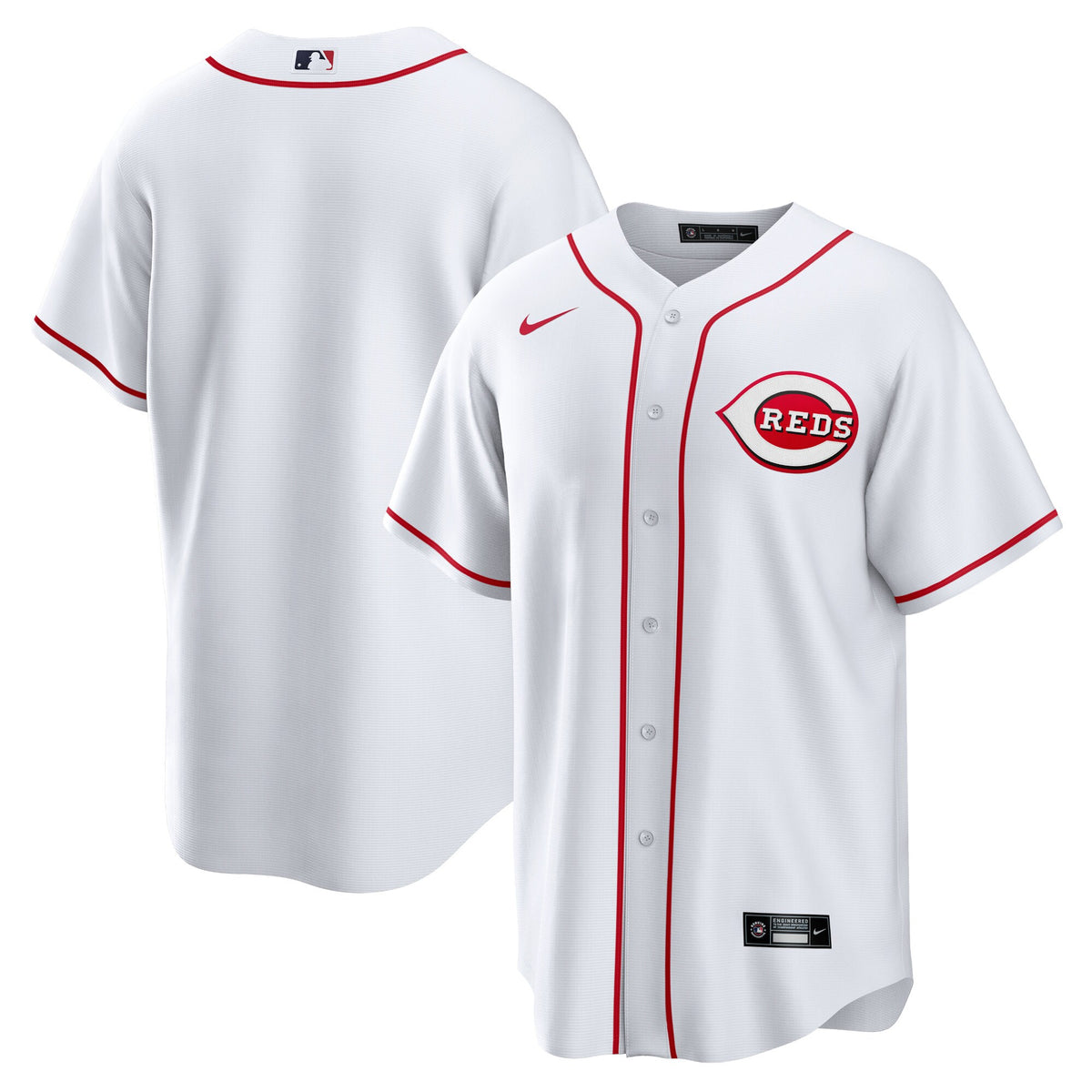 Cincinnati Reds White Home Blank Replica Jersey
