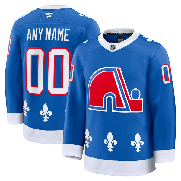 Colorado Avalanche Fanatics Blue Alternate Heritage Premium Custom Jersey