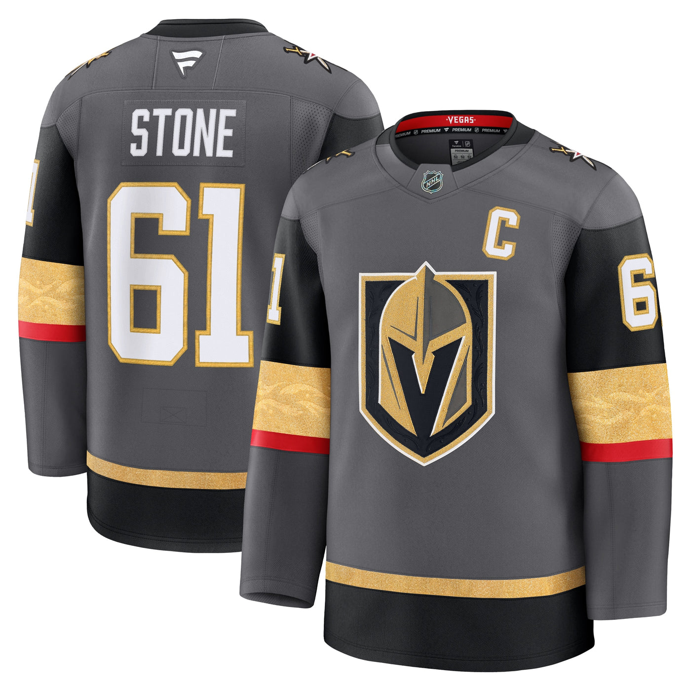 Vegas Golden Knights Mark Stone Fanatics Gray Alternate Premium Jersey