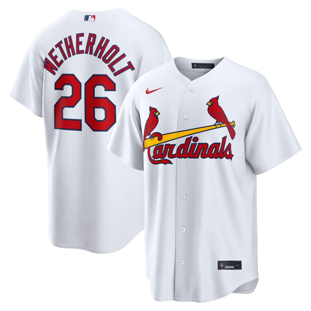 St. Louis Cardinals JJ Wetherholt White Home Replica Jersey