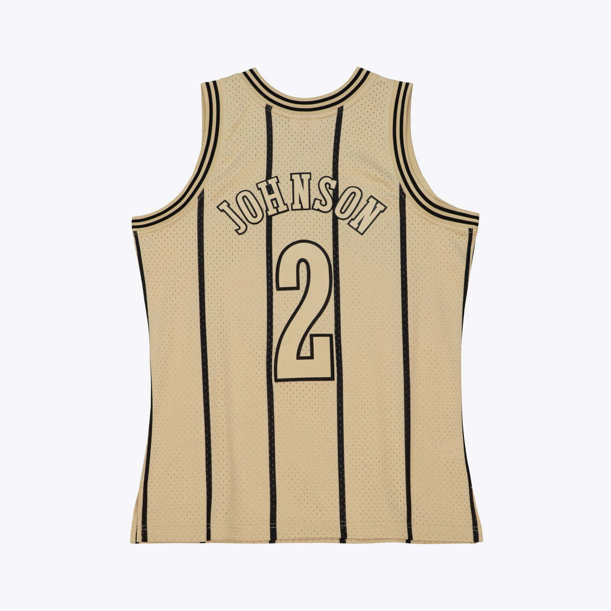 Charlotte Hornets Mitchell & Ness Larry Johnson 1992 Swingman Jersey - Khaki