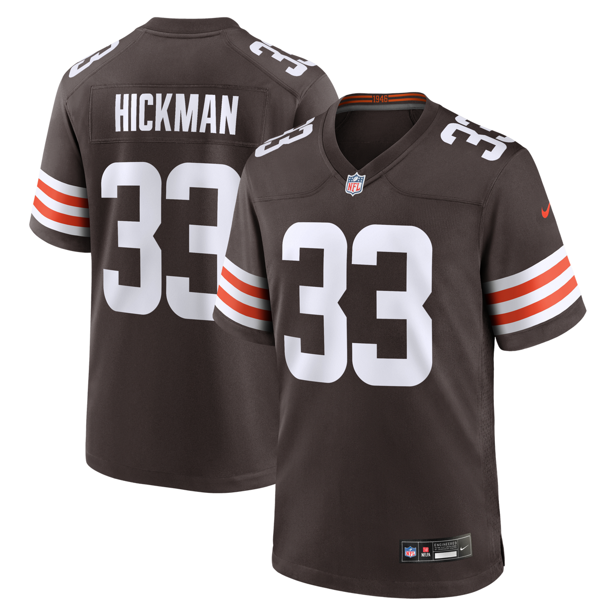Cleveland Browns Ronnie Hickman Brown Team Game Jersey