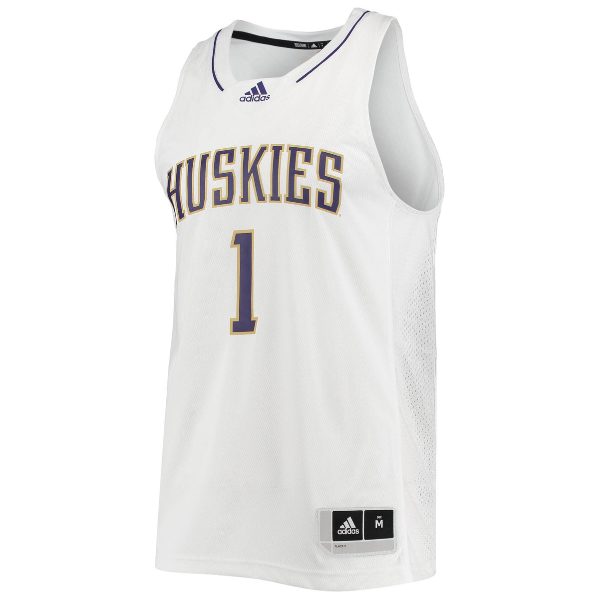 #1 Washington Huskies Swingman Basketball Jersey - White