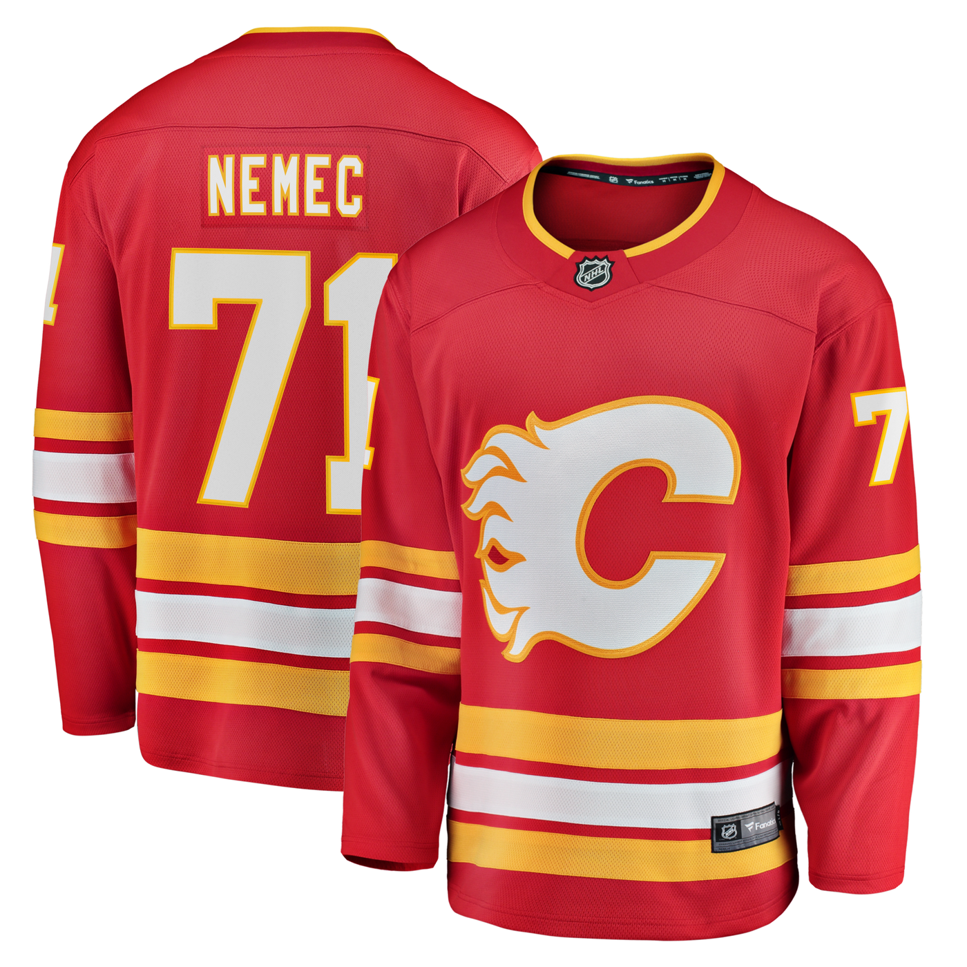 Calgary Flames Simon Nemec Fanatics Red Home Breakaway Jersey