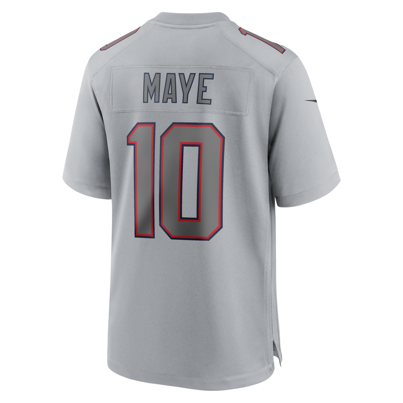 New England Patriots Drake Maye Nike Gray Atmosphere Fashion Game Jersey
