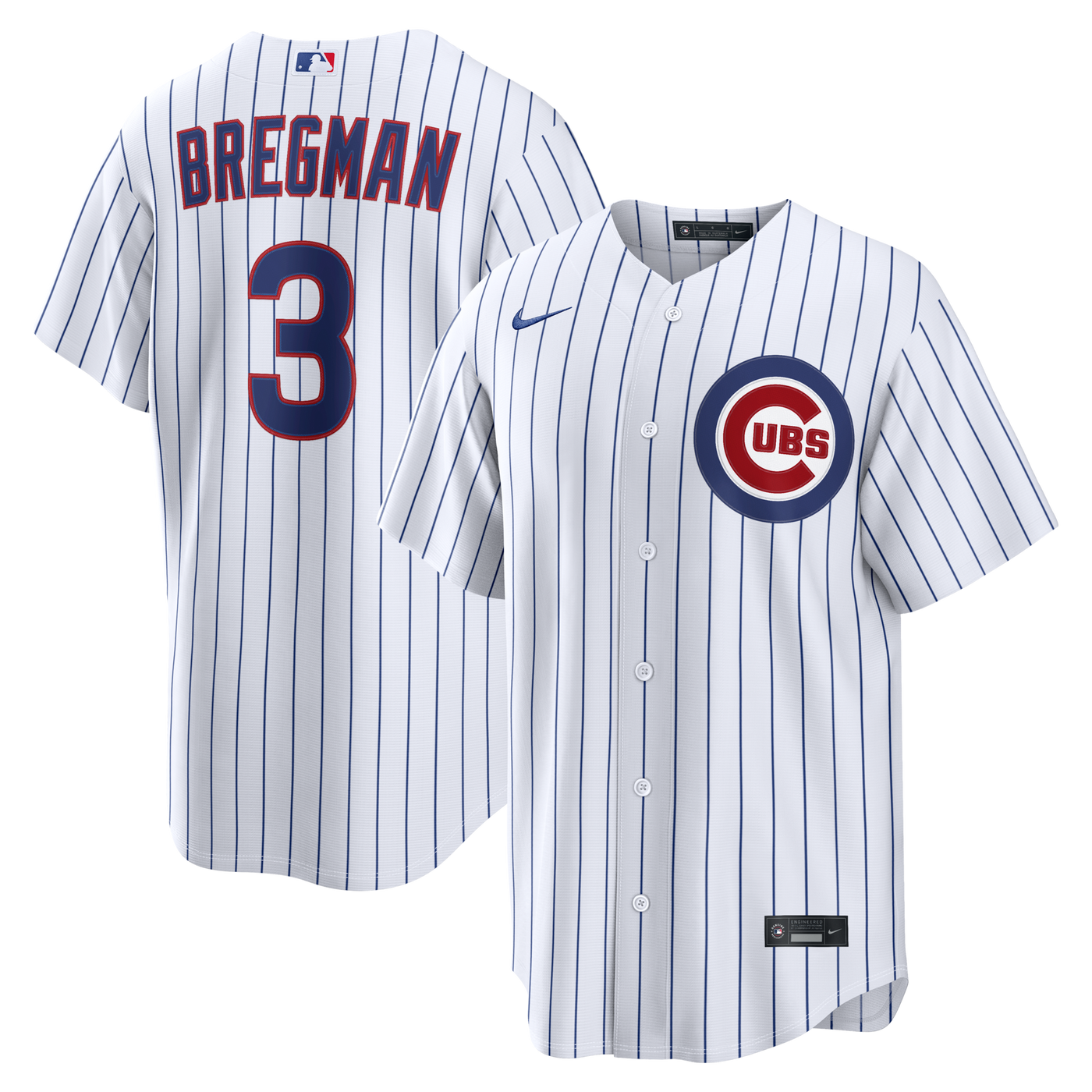 Chicago Cubs Alex Bregman Nike White Home Replica Jersey