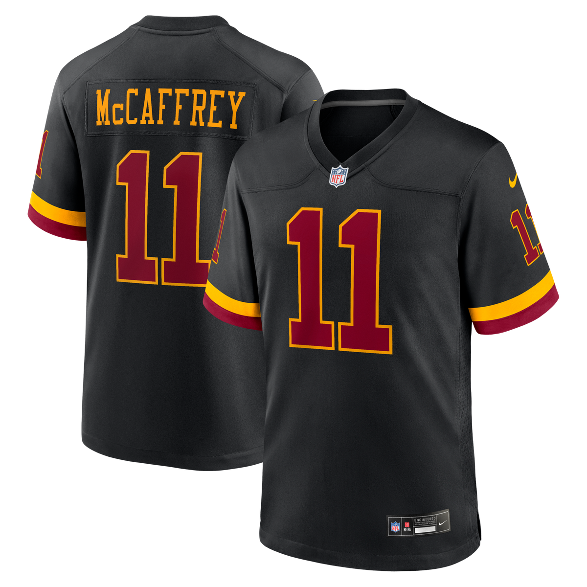 Washington Commanders Luke McCaffrey Black Hail Raiser Alternate Game Jersey