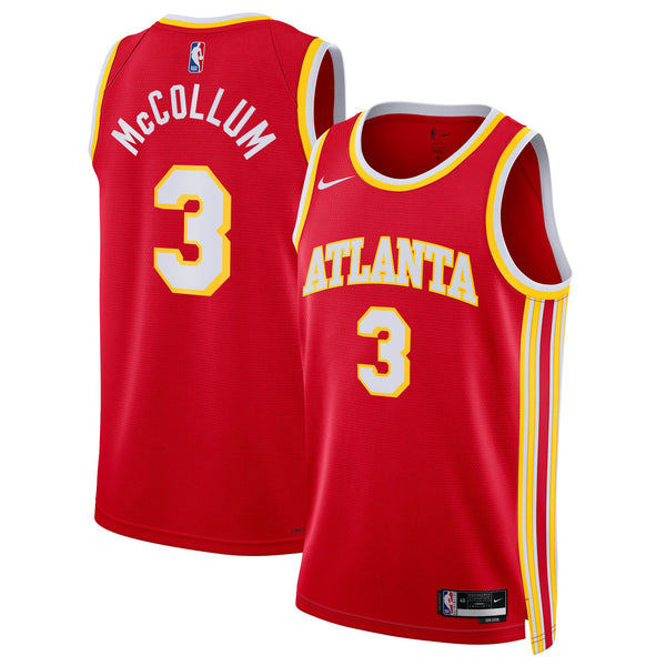 Atlanta Hawks Icon Edition Swingman Jersey - Red - CJ McCollum -