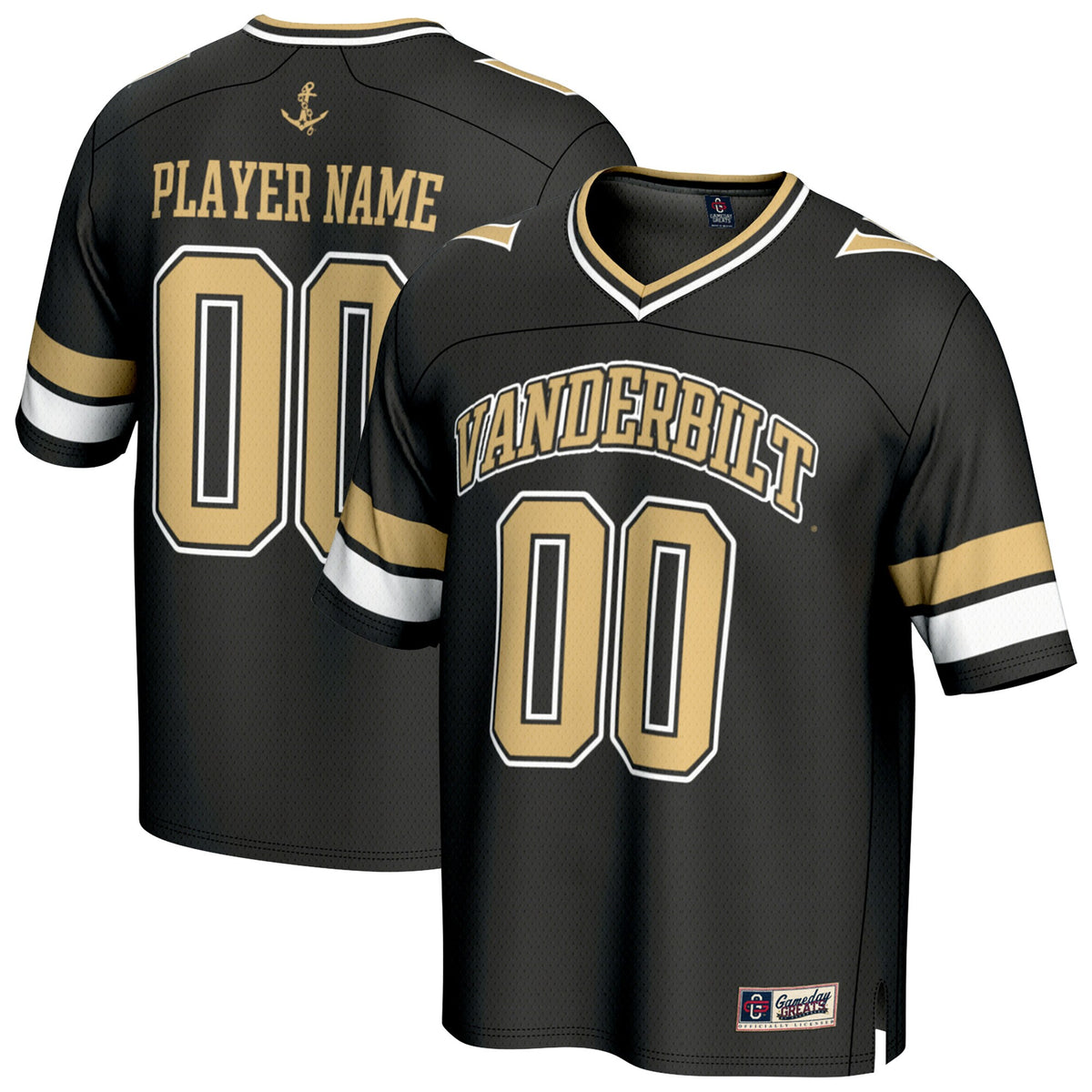 Vanderbilt Commodores GameDay Greats NIL Pick-A-Player Football Fashion Jersey - Black