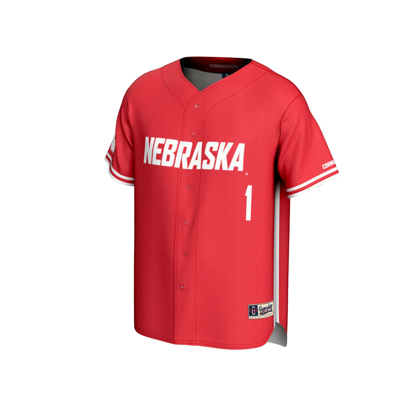GameDay Greats #1 Scarlet Nebraska Huskers Lightweight Baseball Jersey