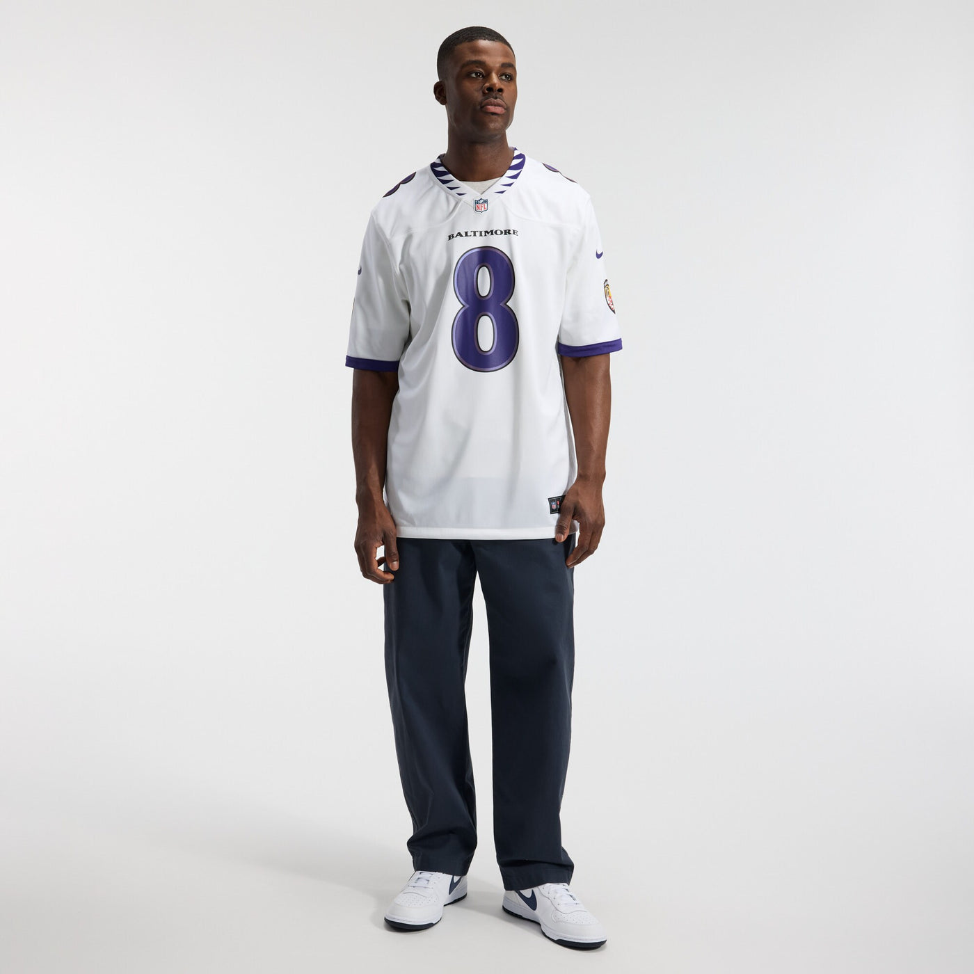 Baltimore Ravens Lamar Jackson Nike White Game Jersey