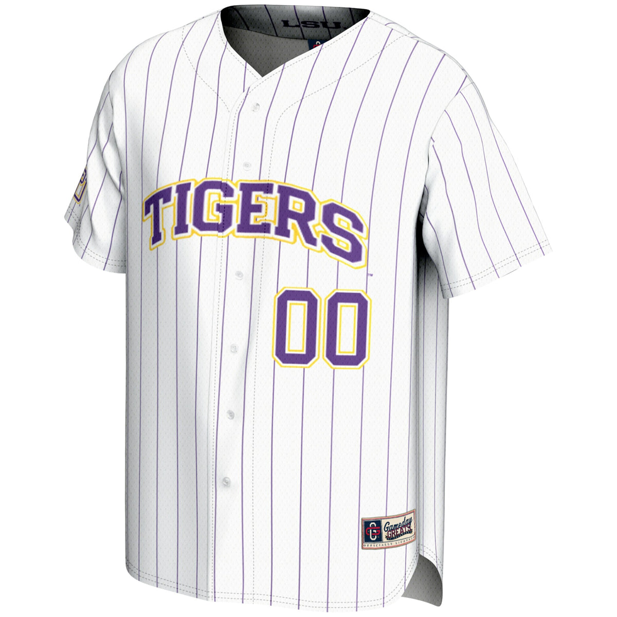 LSU Tigers GameDay Greats NIL Pick-A-Player Lightweight Baseball Jersey - White