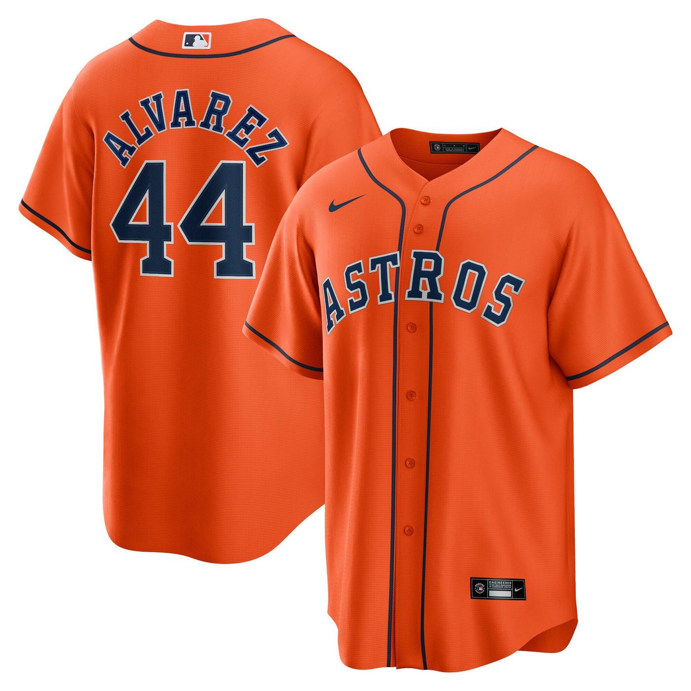 Houston Astros Yordan Álvarez Nike Orange Alternate Replica Player Jersey