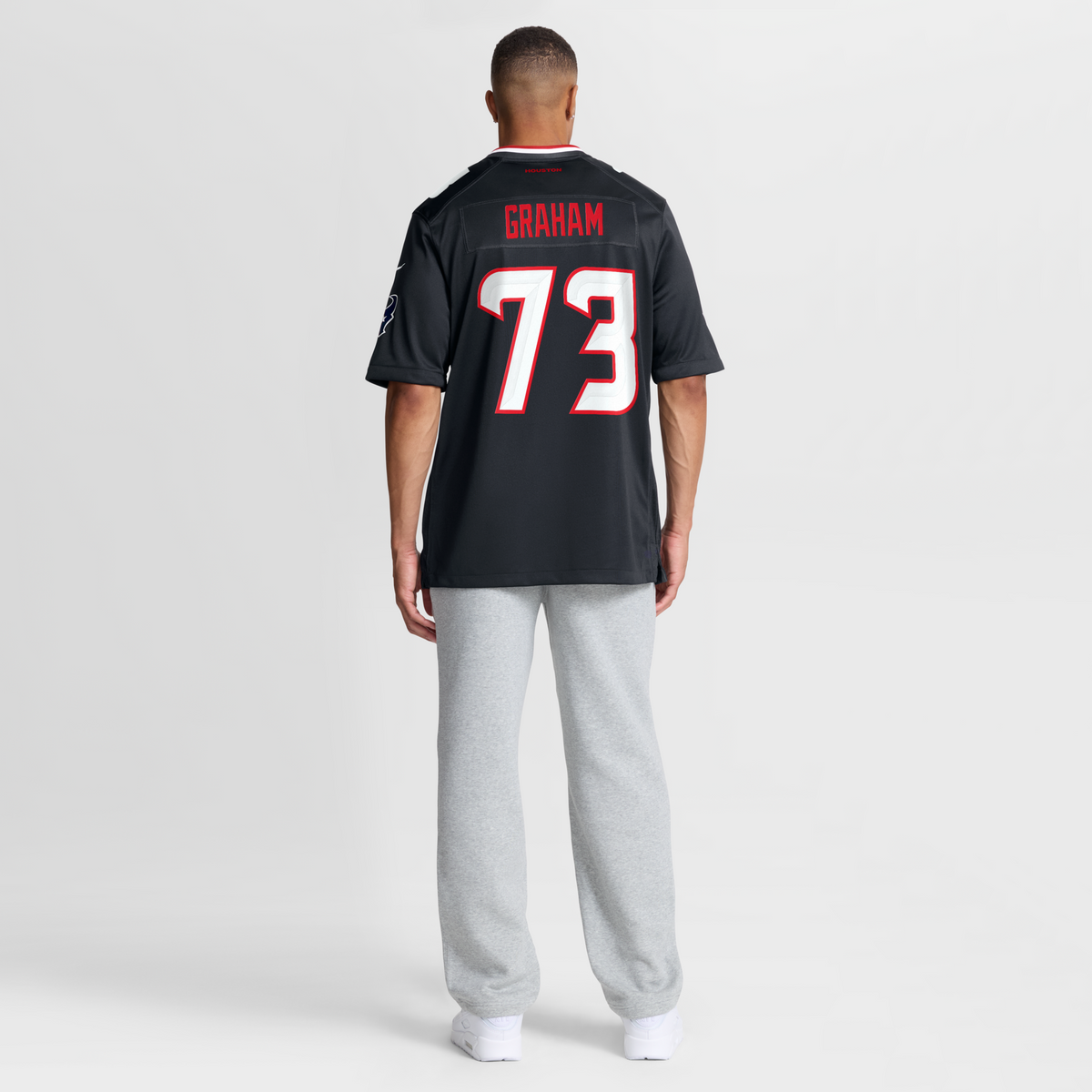 Houston Texans Derrick Graham Navy Team Game Jersey