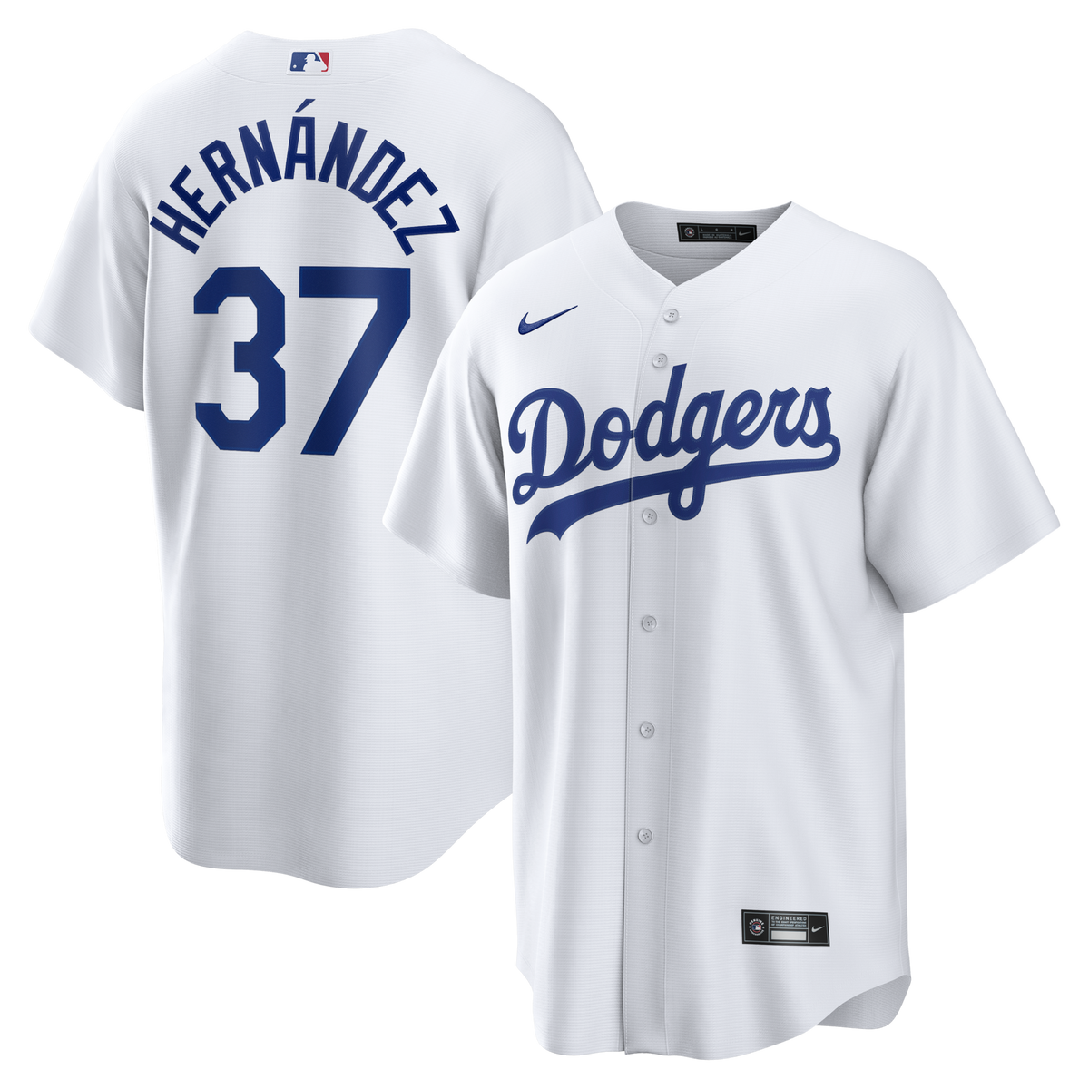 Los Angeles Dodgers Teoscar Hernández White Home Replica Jersey