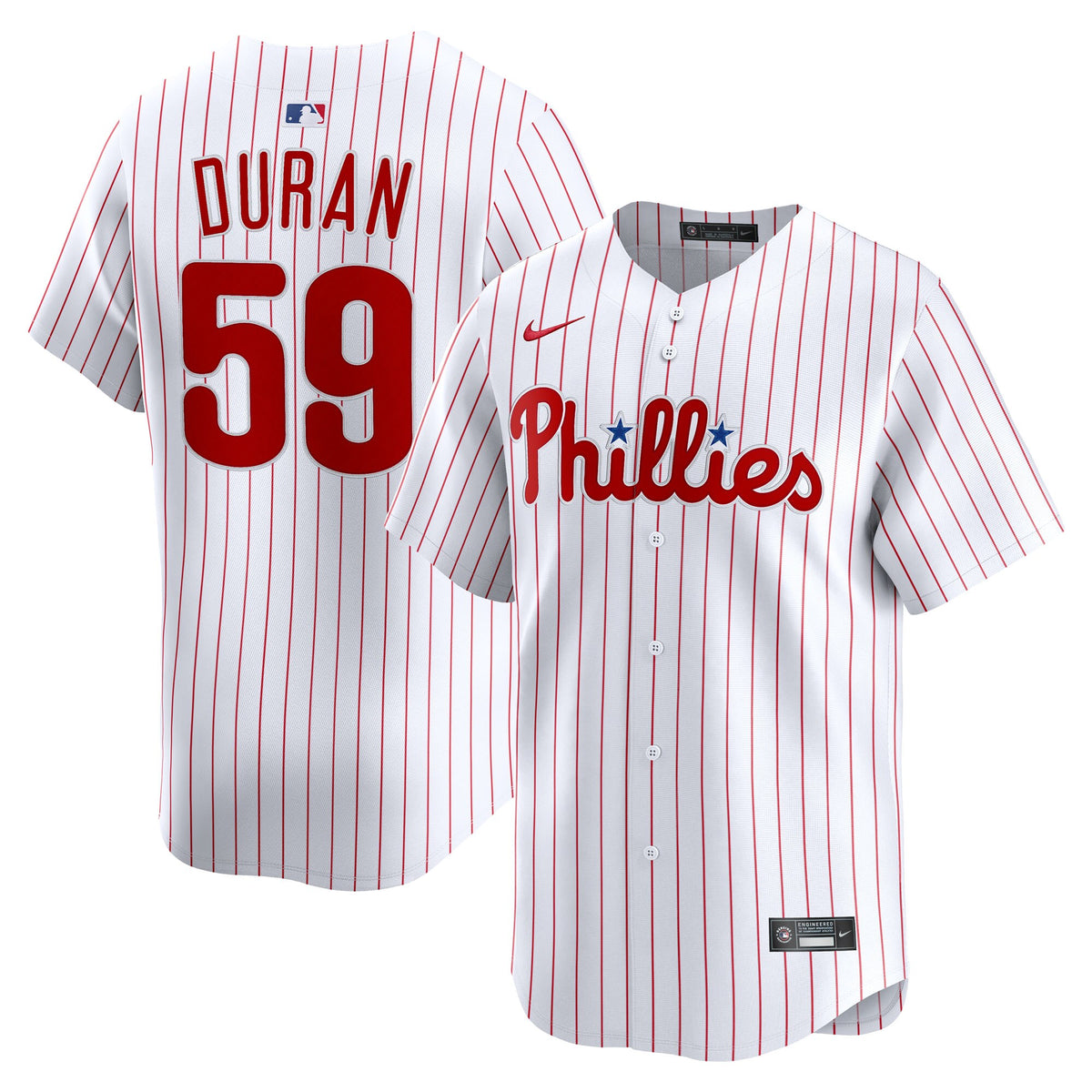 Philadelphia Phillies Jhoan Duran White Home Limited Player Jersey