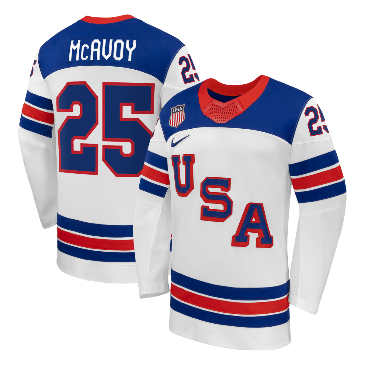 Charlie McAvoy White US Hockey 2026 Away Replica Jersey