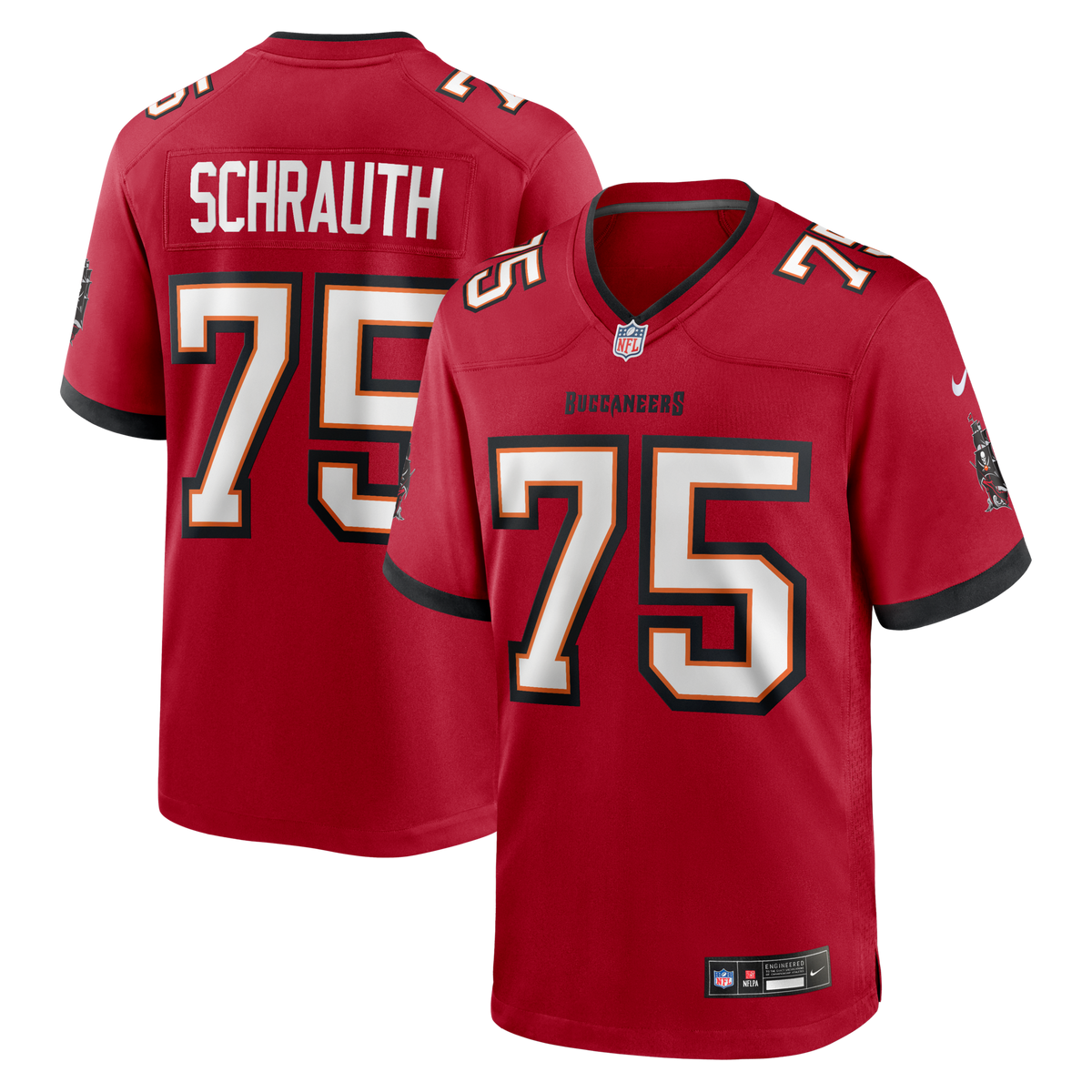Tampa Bay Buccaneers Billy Schrauth Red Team Game Jersey