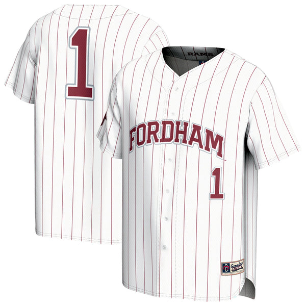 GameDay Greats White Fordham Rams Lightweight Collegiate Baseball Fashion Jersey