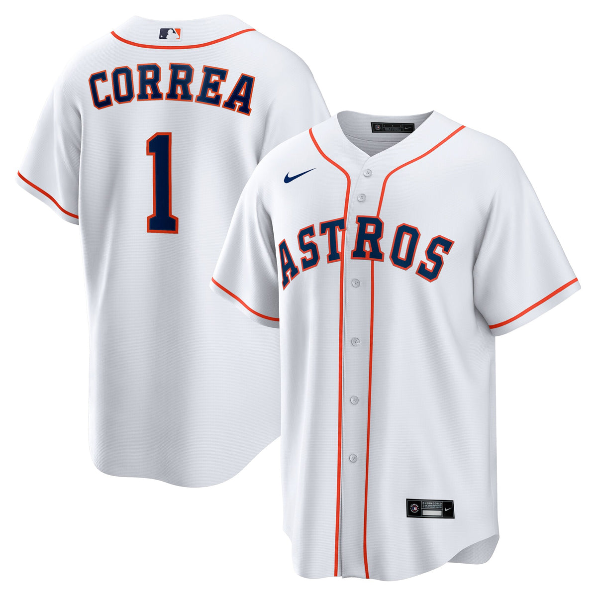 Houston Astros Carlos Correa White Home Replica Jersey