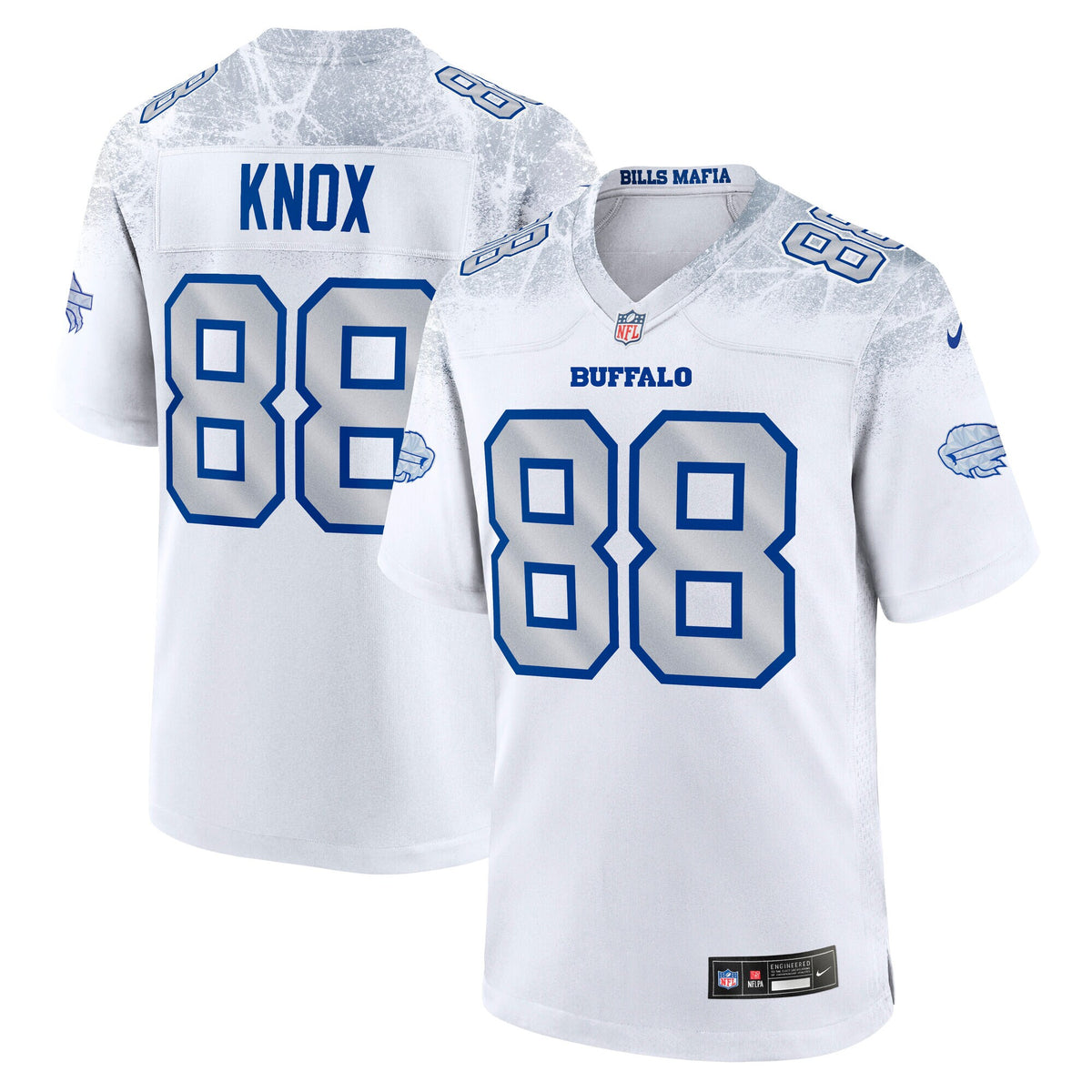 Buffalo Bills Dawson Knox White 2025 Rivalries Collection Game Jersey
