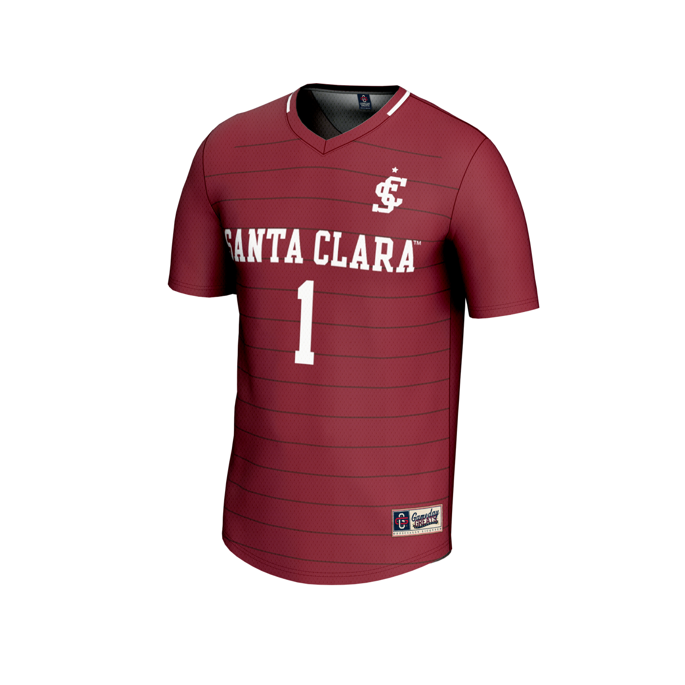 GameDay Greats #1 Maroon Santa Clara Broncos Lightweight Soccer Fashion Jersey