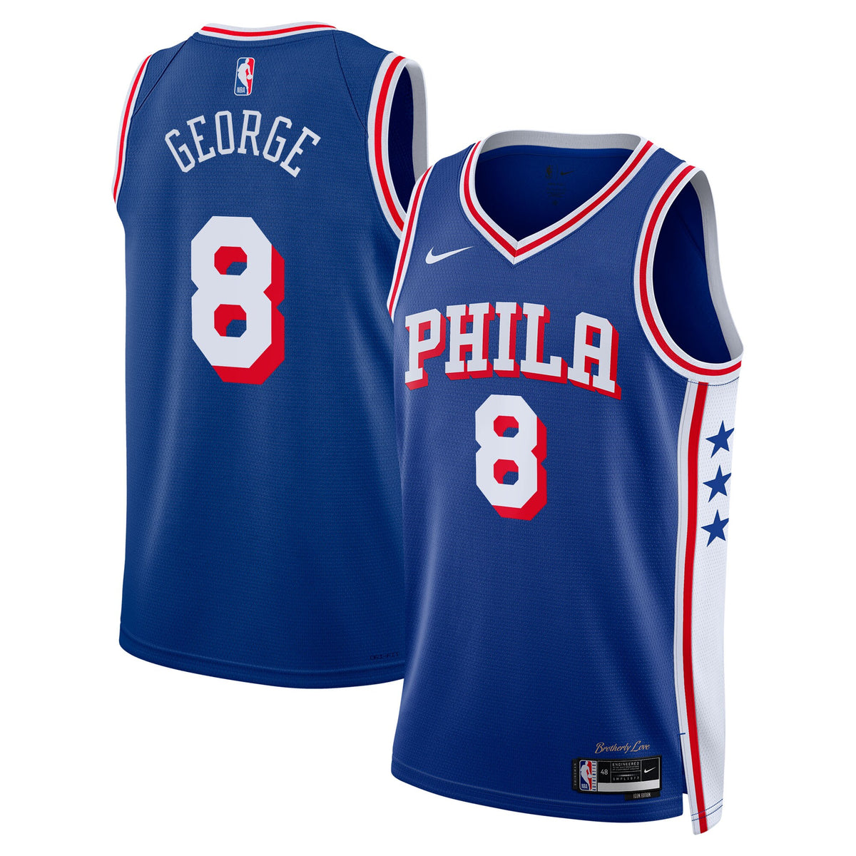 Philadelphia 76ers Icon Edition Swingman Jersey - Royal - Paul George -