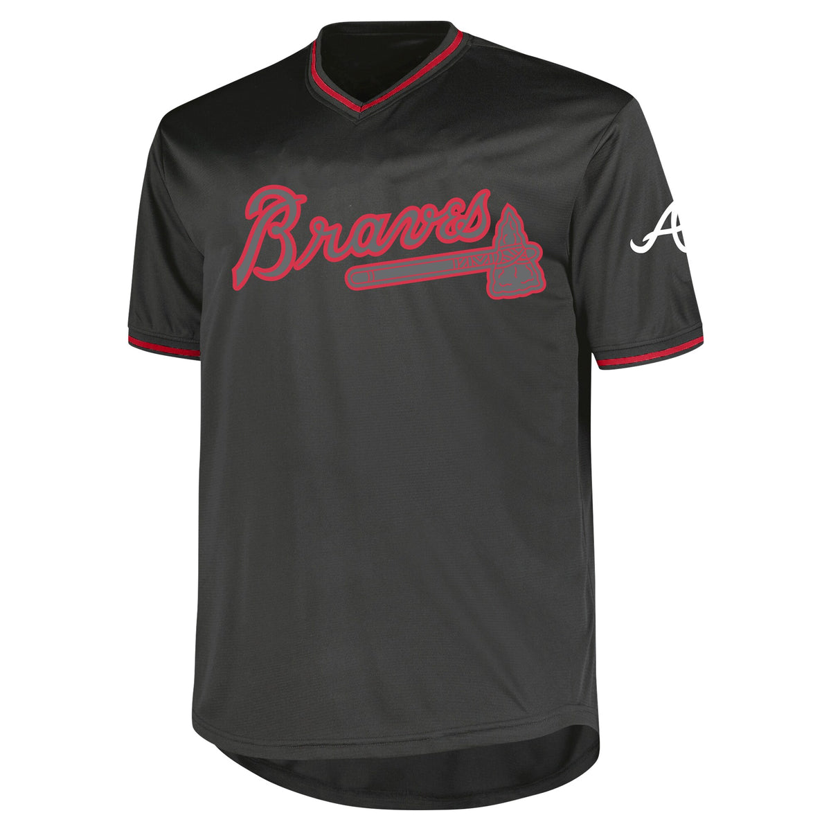 Atlanta Braves Profile Charcoal Big & Tall Pop Fashion Jersey