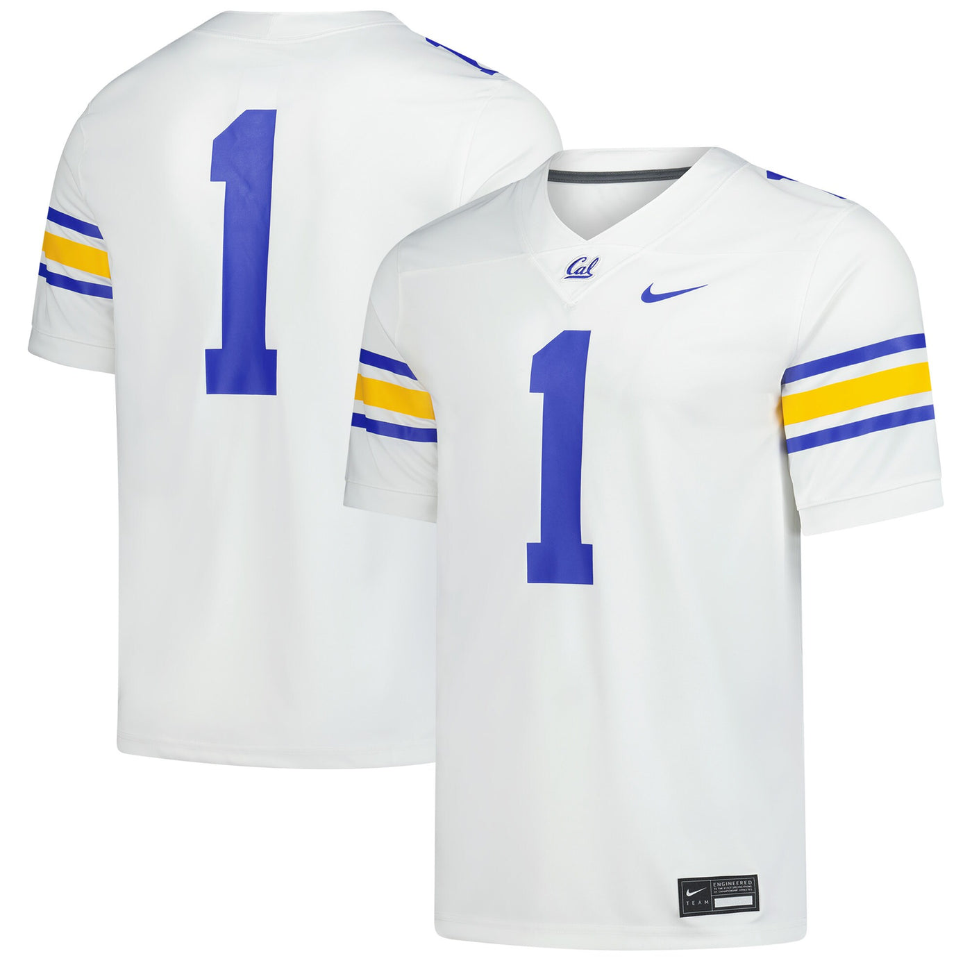 Nike #1 White Cal Bears Alternate Game Football Jersey