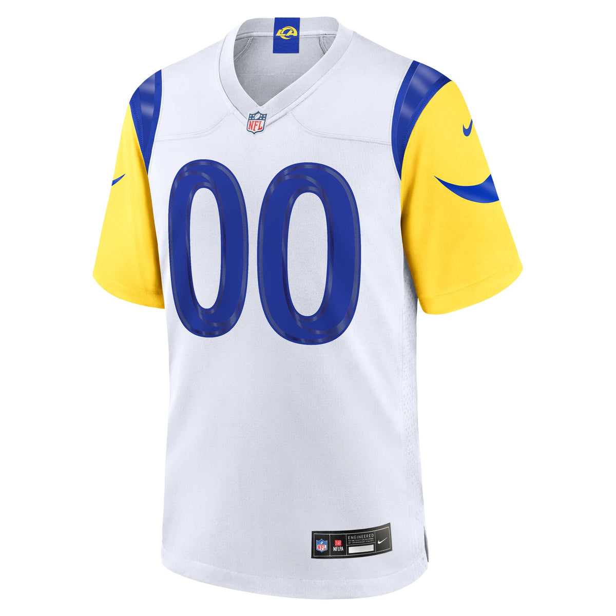 Los Angeles Rams White Custom Game Jersey
