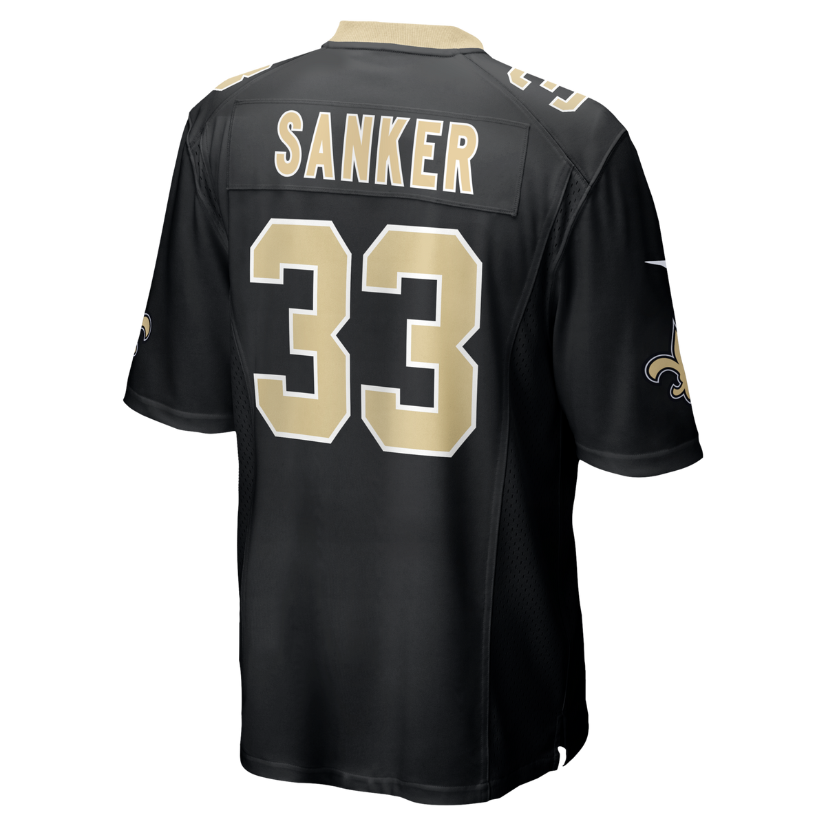 New Orleans Saints Jonas Sanker Black Team Game Jersey