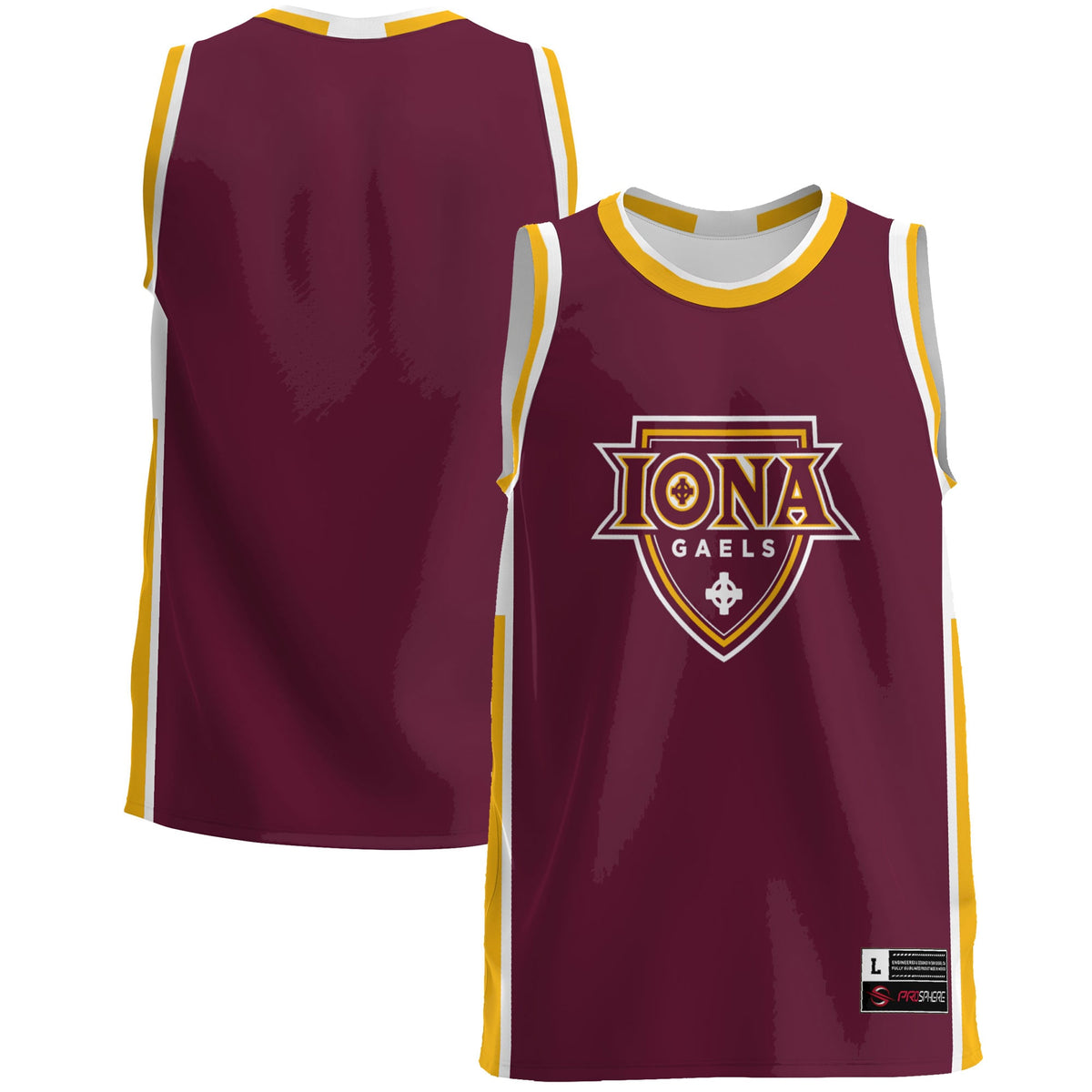 Iona University Gaels GameDay Greats Lightweight Basketball Jersey - Maroon