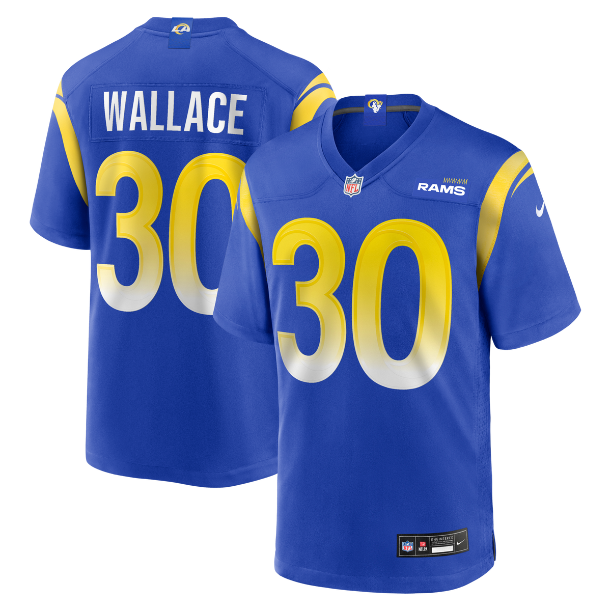 Los Angeles Rams Josh Wallace Royal Game Jersey