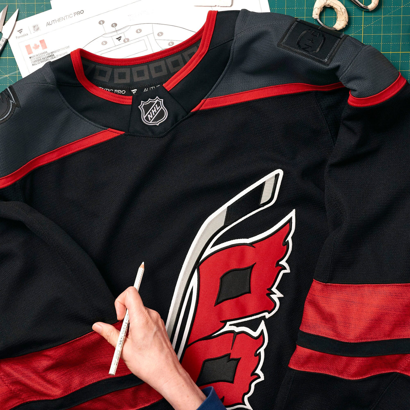 Carolina Hurricanes Fanatics Black Home Authentic Pro Custom Jersey