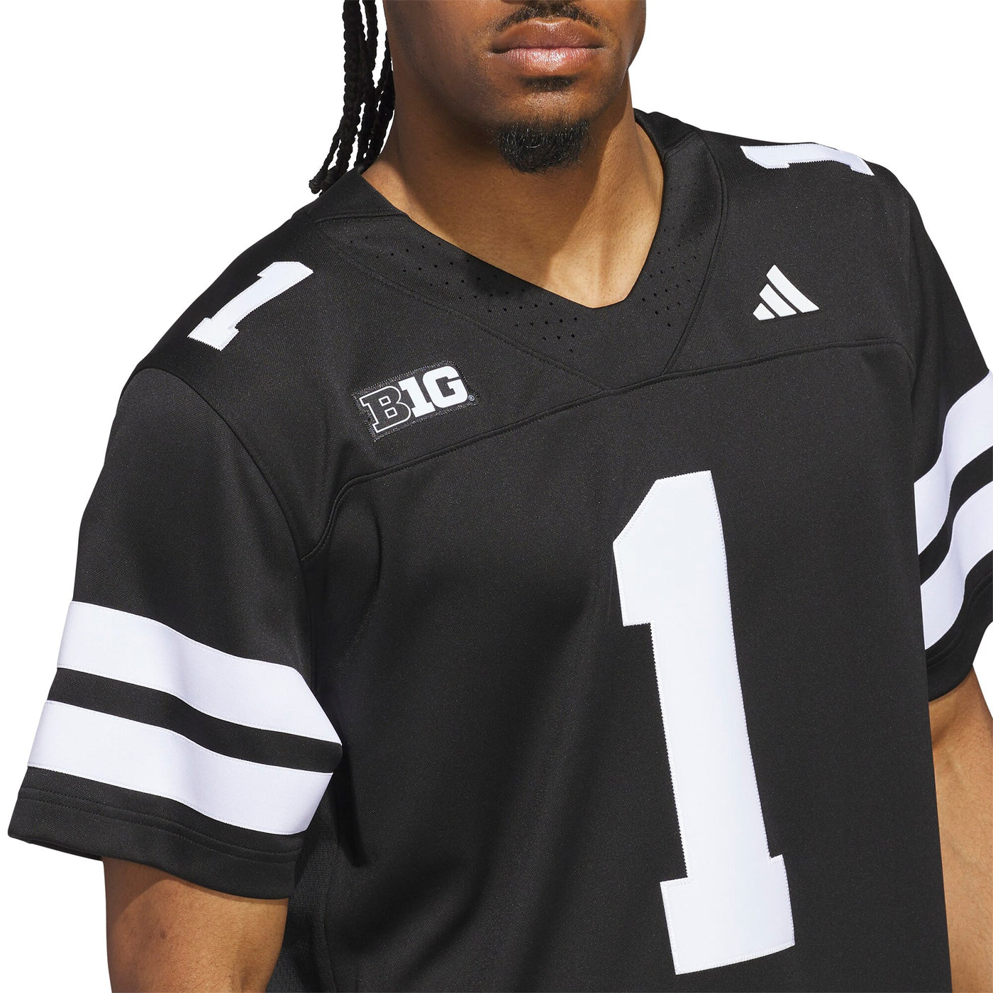 adidas #1 Black Nebraska Huskers Alternate Premier Jersey