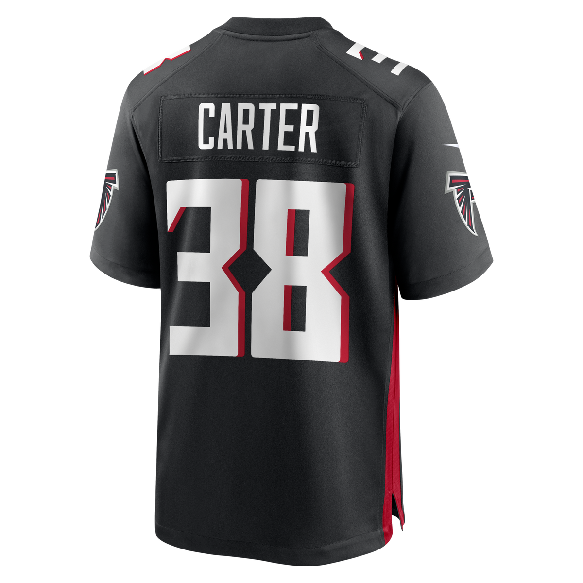 Atlanta Falcons Nathan Carter Black Team Game Jersey