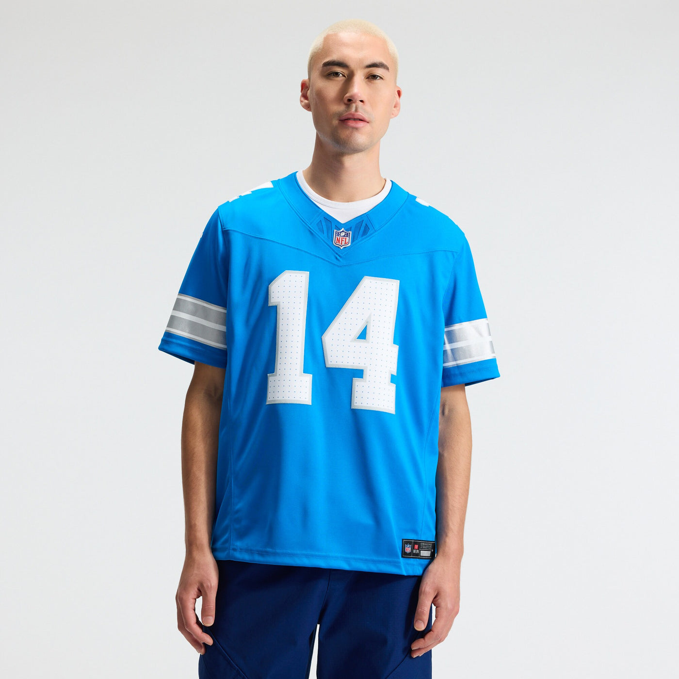 Detroit Lions Amon-Ra St. Brown Nike Blue Team Vapor F.U.S.E. Stitched Limited Jersey