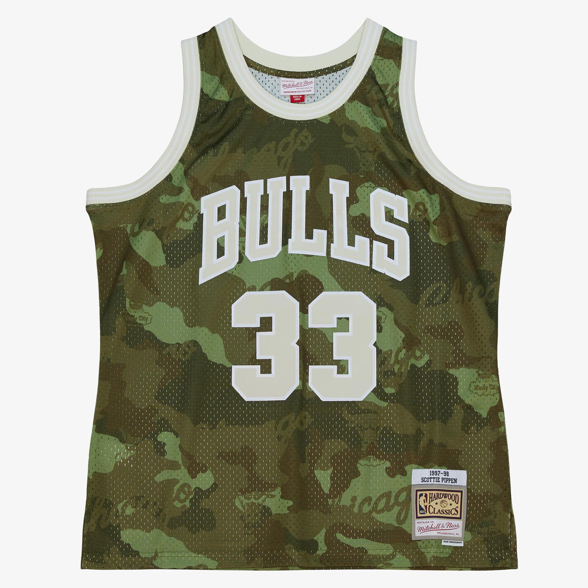 Chicago Bulls Mitchell & Ness Scottie Pippen 1997 Ghost Camo Swingman Jersey - Green